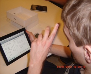 Figure 1 Writing mathematics on iPad